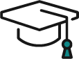 icon showing graduation cap