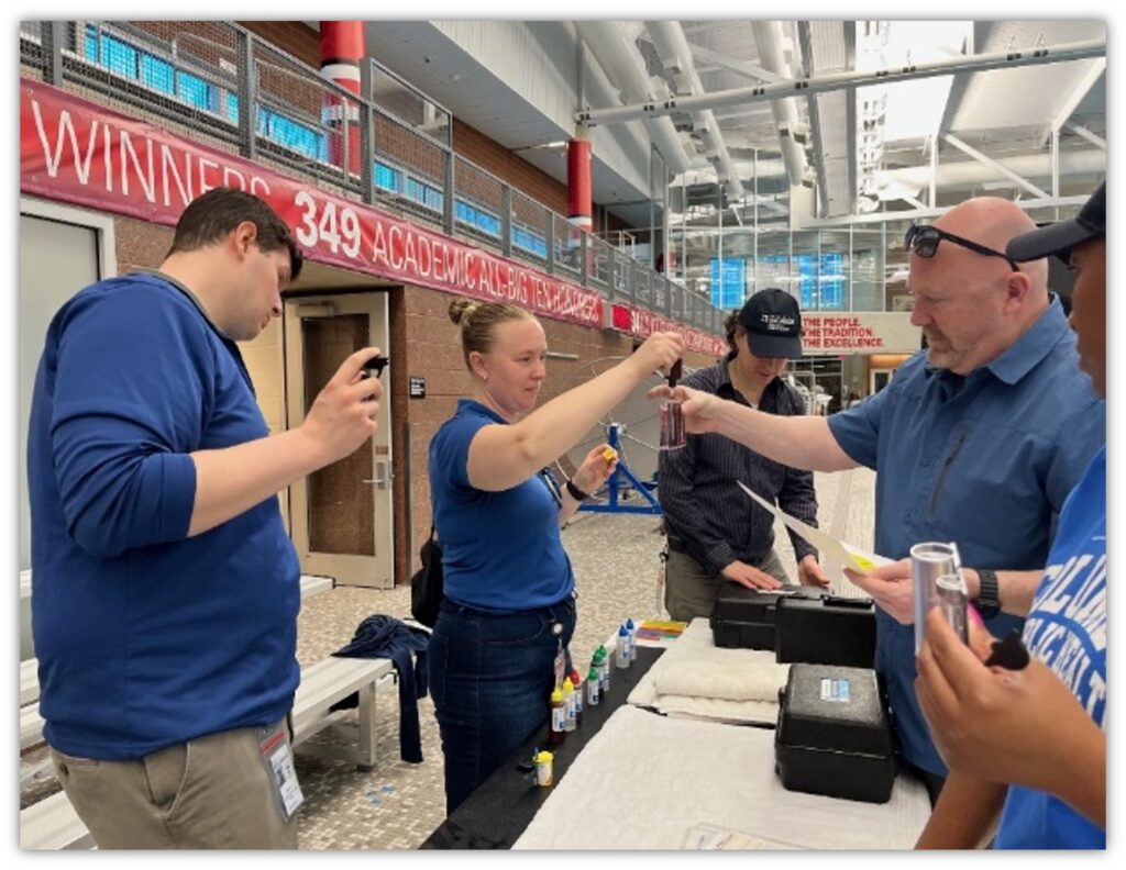 Columbus environmental health team running tests