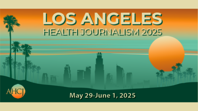 Banner showing stylized LA skyline and the text: "Los Angeles Health Journalism 2025, May 29-June 1, 2025"