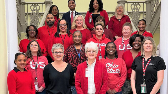 Columbus Public Health staff on National Wear Red Day